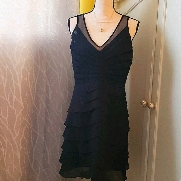 Scarlett Nite Dresses & Skirts - 𝅺Scarlett Nite Black Organza Tier Dress NWOT Sz 12